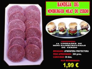 MINIBURGER MEAT DE CERDO